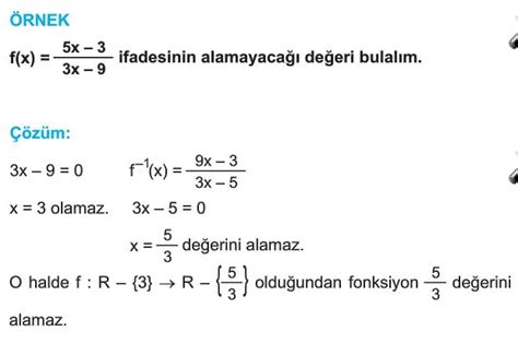 Bir Fonksiyonun Tersi Nasıl Alınır konu anlatımı Çözümlü Sorular 10 sınıf