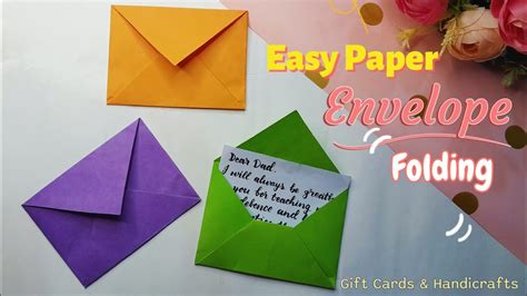 Envelope Making With Paper Without Glue Tape Scissor At Home Youtube