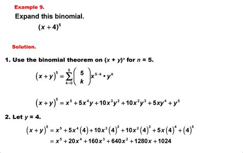 Math Example Polynomial Concepts Binomial Theorem Example 9 Media4math