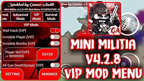 Mini Militia V Vip Mod Menu V Updated Mods Features God