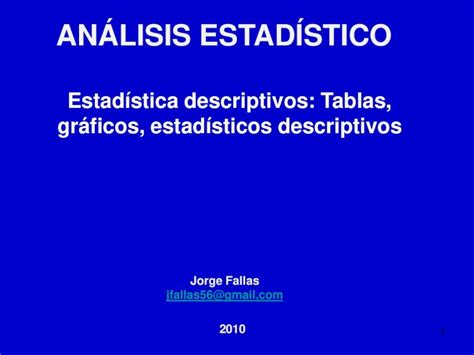 Pdf An Lisis Estad Stico Estad Stica Descriptivos Tablas