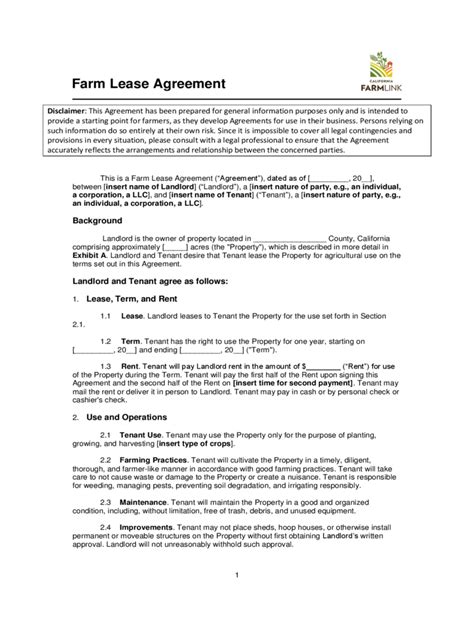 Land Rental And Lease Form 7 Free Templates In Pdf Word Excel Download