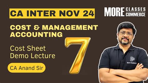 Demo Lecture 7 CA Inter Nov 24 Cost And Management Accounting CA