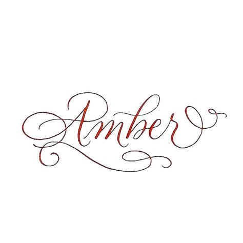 Amber Name Tattoo Design