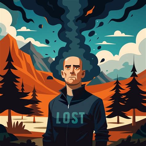 John locke becoming the black smoke vector illustration | Premium AI ...