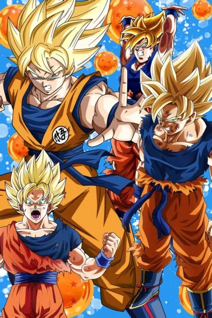 Dragon Ball Super Poster Goku Ssj Blue Kaioken Collage In X In Free