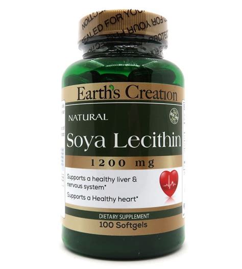 Earth s Creation Soya Lecithin 1200 mg Softgels 100 капс купить