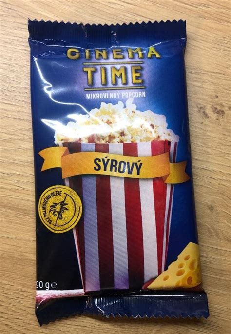 Mikrovlnný Popcorn sýrový Cinema Time kalorie kJ a nutriční hodnoty