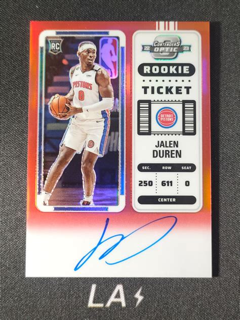 La Panini Contenders Optic Jalen Duren Op Rc