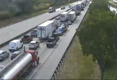 Turnpike Closed Southbound Turnpike A Standstill Near Glades Road