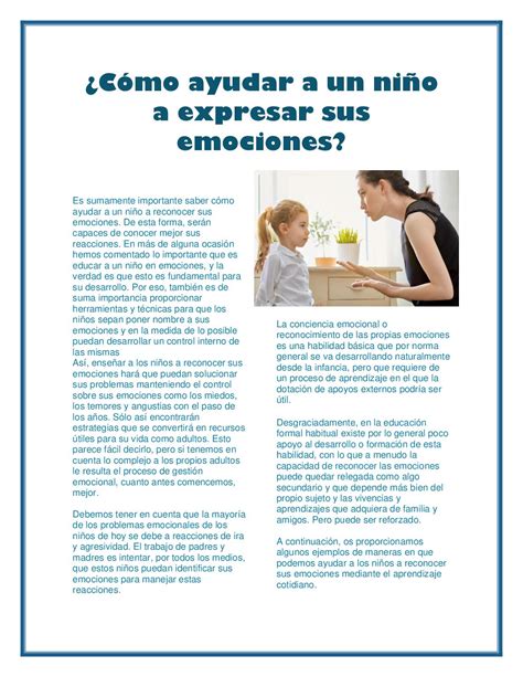 Calaméo Cómo Ayudar A Un Niño A Expresar Sus Emociones Convertido