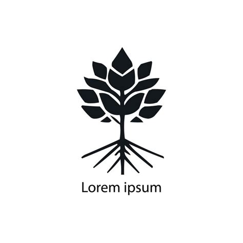 Premium Vector Black White Tree Logo Design