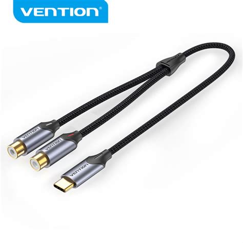 【cod】vention Usb C Rca Audio Cable Type C To 2 Rca Cable 2rca Jack Type