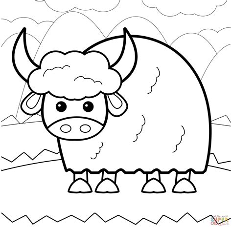 Yak Coloring Page Free Printable Coloring Pages