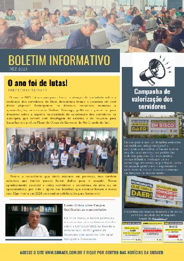 Boletim Informativo Apresenta Principais A Es Da Sudaer Em