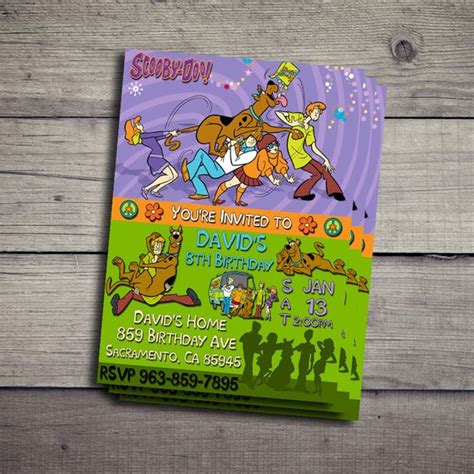 Scooby Doo Birthday Invitation, Scooby Doo Birthday Invite, Scooby Doo ...