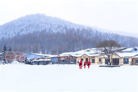 SNOW TOWN in WINTER SEASON at HARBIN, CHINA Editorial Stock Image ...