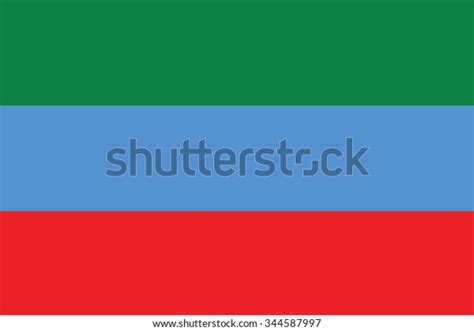 Flag Dagestan Republics Krays Provinces Federal Stock Vector Royalty