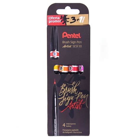 Zestaw Pisak W Artystycznych Brush Sign Pen Pentel Set Szt