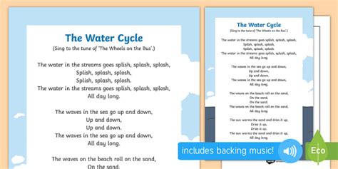 The Water Cycle Song | Lyrics & Music | Primary Resources