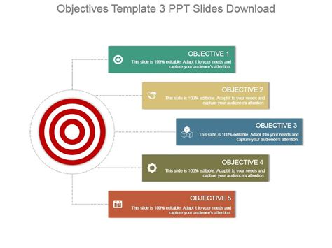 Objectives Template 3 Ppt Slides Download | Template Presentation ...