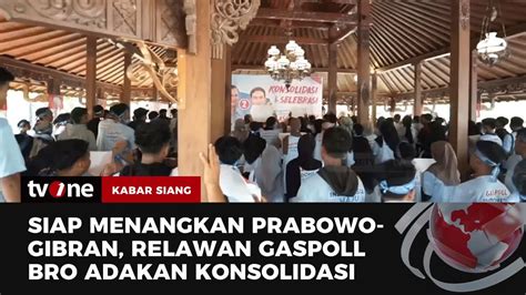 Relawan Gaspoll Bro Siap Menangkan Prabowo Satu Putaran Kabar Siang