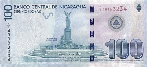 Nicaragua 100 Córdobas20072012 Centenary Of The Córdoba Currency