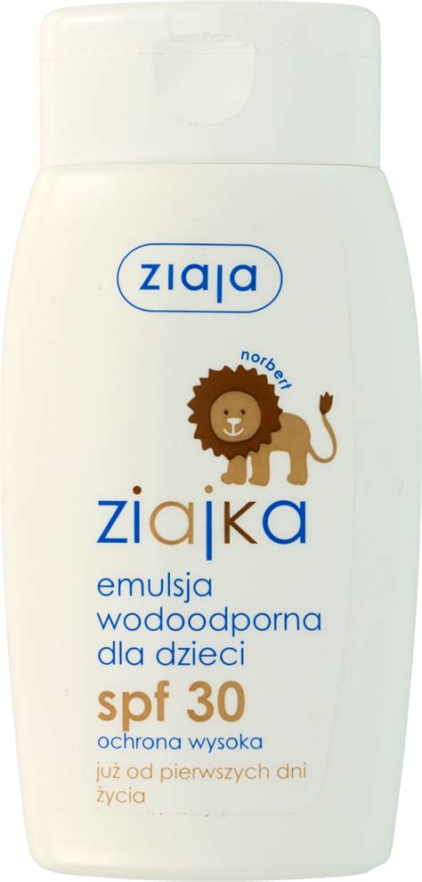 ZIAJA Emulsja Do Opalania Wodoodporna Dla Dzieci SPF 30 125 Ml