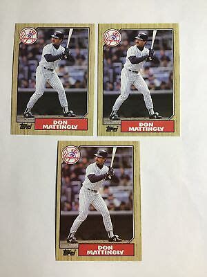 1987 Topps Baseball 500 Don Mattingly 3 CARDS LOT NM MINT 2980 EBay