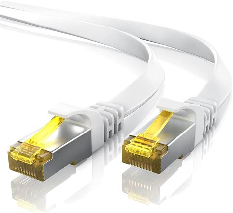 Primewire 10m Cat 7 Network Cable Flat Design Ethernet Cable Gigabit Lan 10 Gbit S Patch