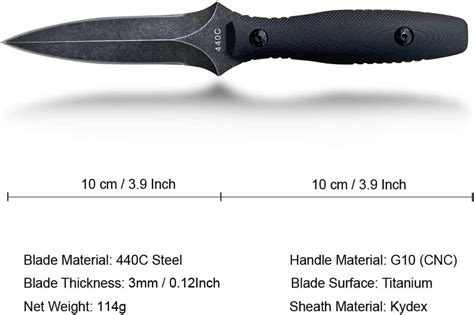 Buy Fixed Blade Knife Tactical Straight Knife Double Edged Survival Knife Fixed Blade 440c