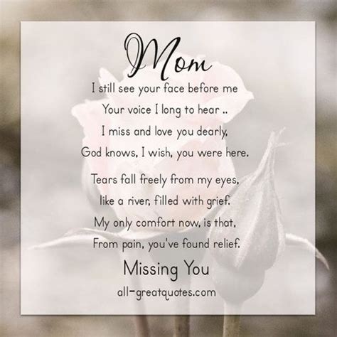 Cards And Pictures For Remembering Your Mom Mum Mother Mommy In