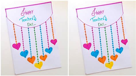 😍 White Paper 😍 Happy Teachers Day Card Idea • How To Make Easy