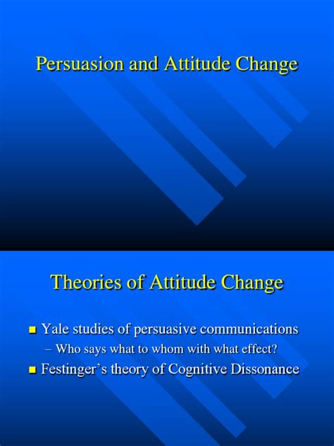 Persuasion And Attitude Change Attitude Psychology Persuasion