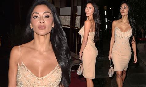 Nicole Scherzinger Sets Pulses Racing In A Busty Nude Midi Dress As She