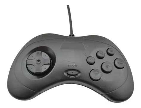 Controle Plug Oficial Compat Vel Sega Saturn Preto C P