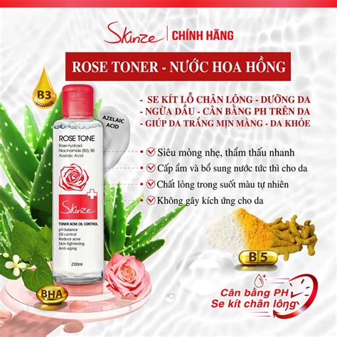 N C Hoa H Ng Toner Skinze Acne Oil Control Cho Da D U M N L M D U Da