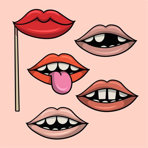 A set of vector illustrations, various funny drawings with different ...