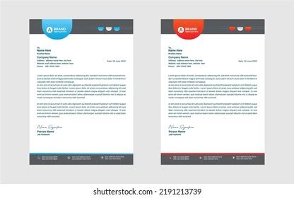 Creative Corporate Letterhead Design Template Stock Vector Royalty