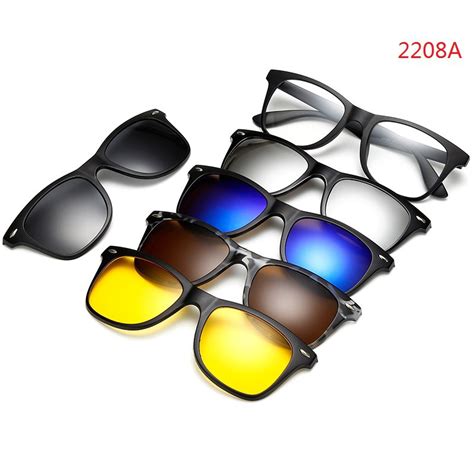 Polarized Magnetic Clip On Sunglasses Tr Magnet Eyeglasses Frame