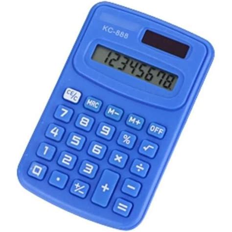 Mini Calculatrice De Poche 8 Chiffres Double Alimentation Solaire