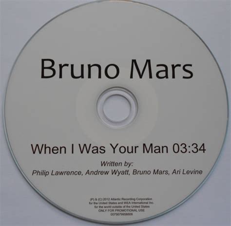 Bruno Mars - When I Was Your Man (2013, CDr) | Discogs