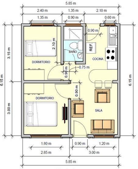 Plano De Casa Con Medidas M Dormitorios Planos Y Fachadas De