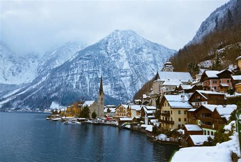 Village Hallstatt on the Lake - Salzburg Austria Stock Photo - Image of ...