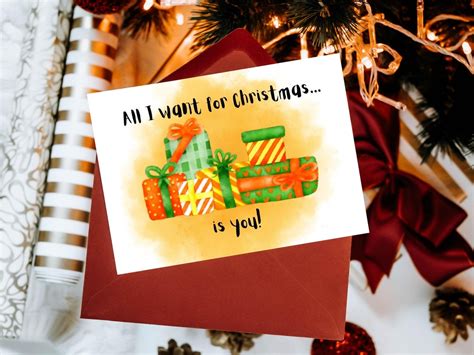 Printable Christmas Card for Partner Instant Download 7x5in Blank Card ...