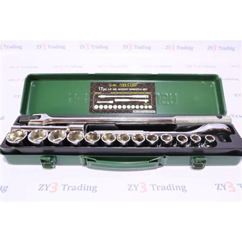 S Ks Tools 17 Pcs 1 2 Drive Socket Wrench Set 6 Points Hex Type