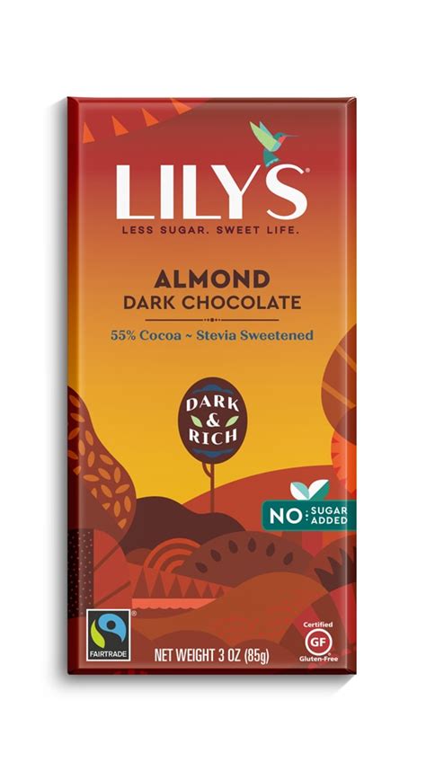 Lily S Dark Chocolate With Stevia Almond 3 Oz Vitacost