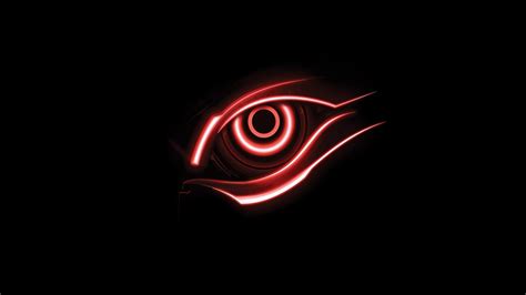 Illustration Digital Art Black Background Eyes Heart Red Artwork