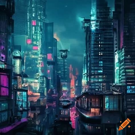 Futuristic Cyberpunk Cityscape Of Istanbul On Craiyon