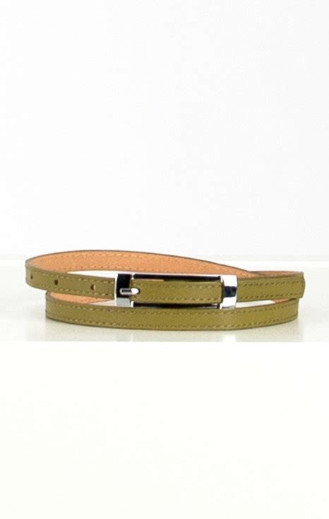 Genuine Leather Belt Khaki Daphne